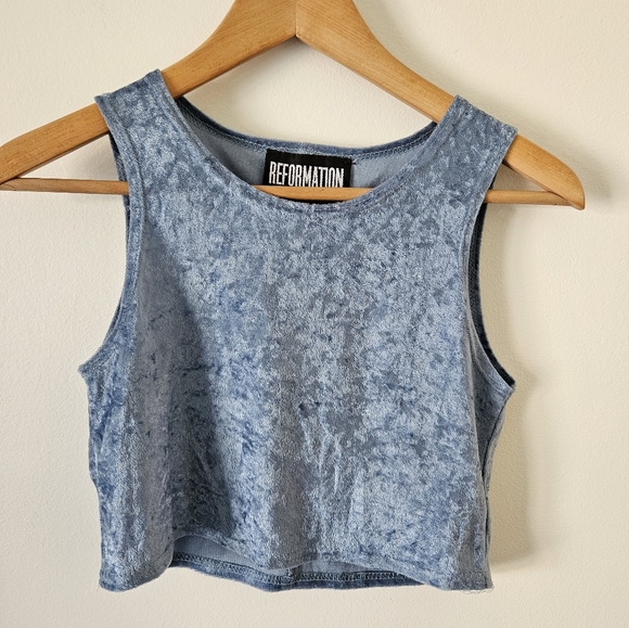 Reformation X urban renewal velour crop top - Picture 1 of 6